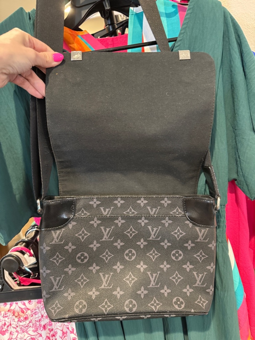 Louis Vuitton Monogram Eclipse Crossbody Bag - Black/Gray - Picture 2 of 4